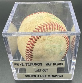 Game Used Mission League Champions Baseball