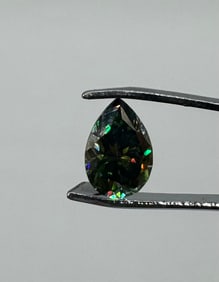 Pear Shape Yellow Green Moissanite