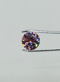 5 Carats Sparkling VVS Moissanite Pink Color