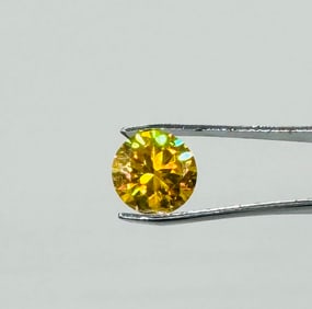 5 Carats Sparkling VVS Moissanite Yellow Color