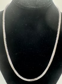 22 Inches Sparkling VVS Moissanite Necklace