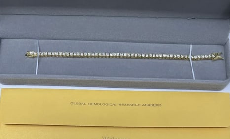 Yellow Gold VVS Moissanite Bracelet