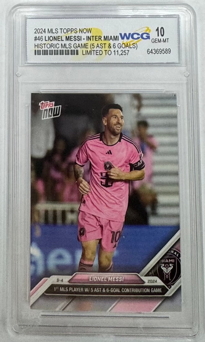 Lionel Messi Limited Edition Card: 2024 Lionel Messi Inter Miami Limited edition soccer card mint 10
