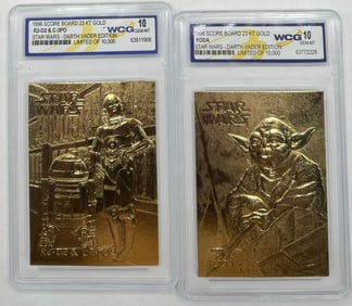 1996 Star Wars Yoda And R2 D2 & C-3PO Cards