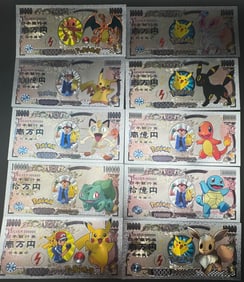Charizard, Pikachu And More Pokemon Silver Bills Collection