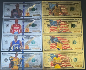 Kobe Bryant Silver And Gold Bills Collection