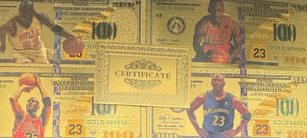 Michael Jordan Silver And Gold Bills Collection