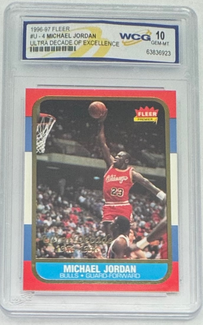Michael Jordan Ultra Decade Of Excellence: 1996 Fleer Michael Jordan Ultra Decade Of Excellence basketball Card Mint 10