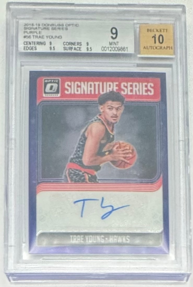 Trae Young Purple Rookie Auto Card (1 of 2)