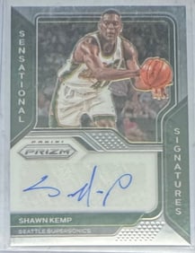 Shawn Kemp Green Auto Card