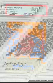 Julius Erving Orange Script Auto Card