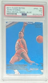 2011-12 Fleer John Starks Metal Gems Blue /50
