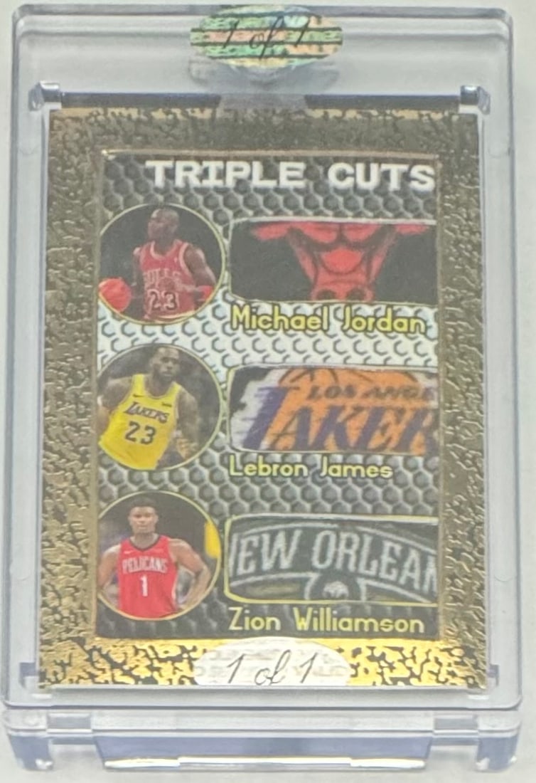 Michael Jordan Lebron James And Zion Williamson Patch Card (1 of 2)