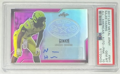 Najee Harris Metal Pink Auto PSA 10 /20