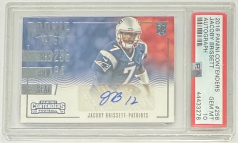 2016 Jacoby Brissett Rookie Ticket Auto Contender