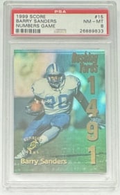 Barry Sanders Numbered Card /1491