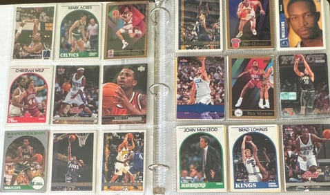 Vintage Basketball Binder Cards
