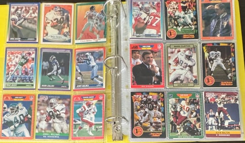 Vintage Football Binder Cards