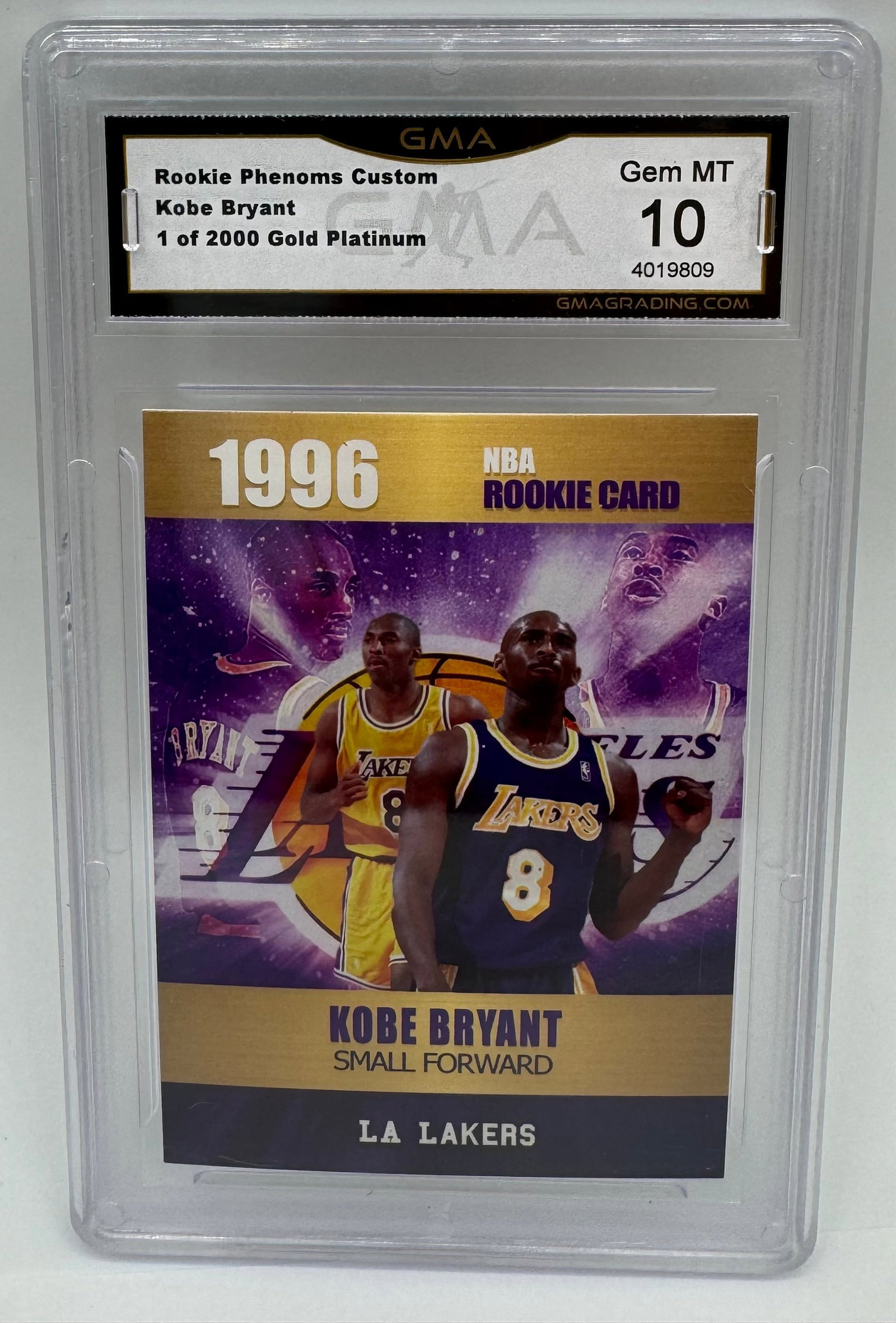 Kobe Bryant Rookie Gold Platinum: Kobe Bryant gold platinum Mint 10 Basketball Card