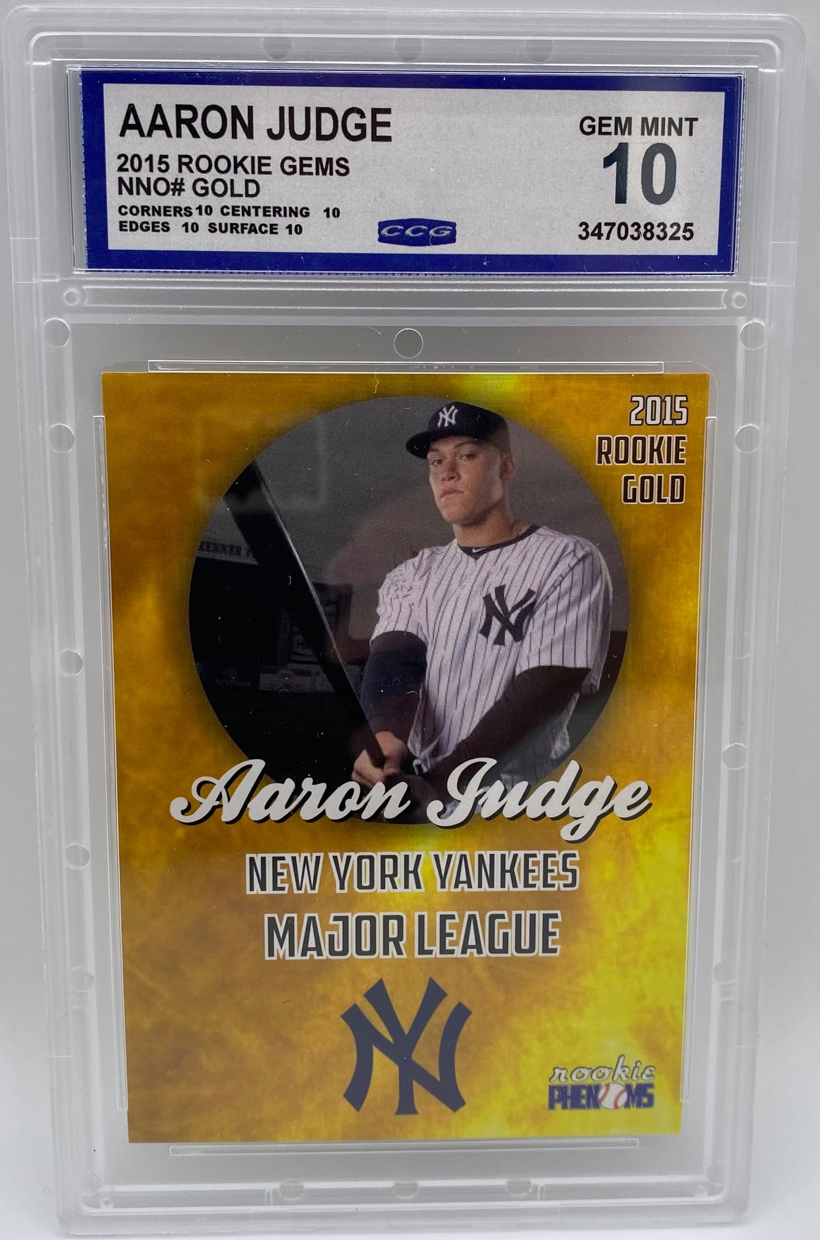 Aaron Judge Gold Rookie: 2015 Aaron Judge Gold Rookie Cards Mint 10