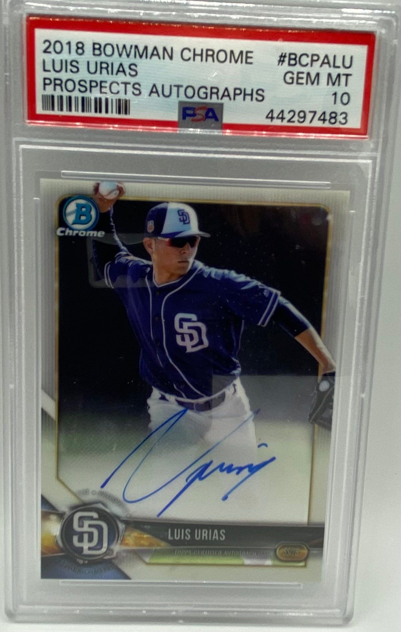 2018 Bowman Chrome Luis Urias Auto PSA 10 (1 of 2)