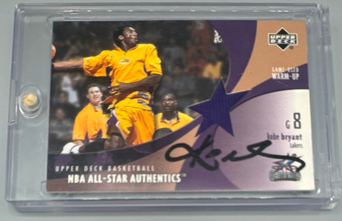 Kobe Bryant Game Used Patch Auto Signed Card COA (1 of 2)
