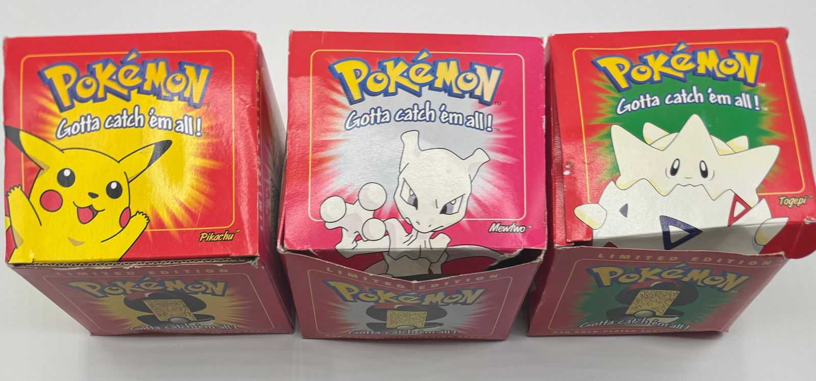 Sealed 1999 Pikachu Mewtwo And Togepi Limited Edition Pokemon Ball Trading Cards (1 of 2)