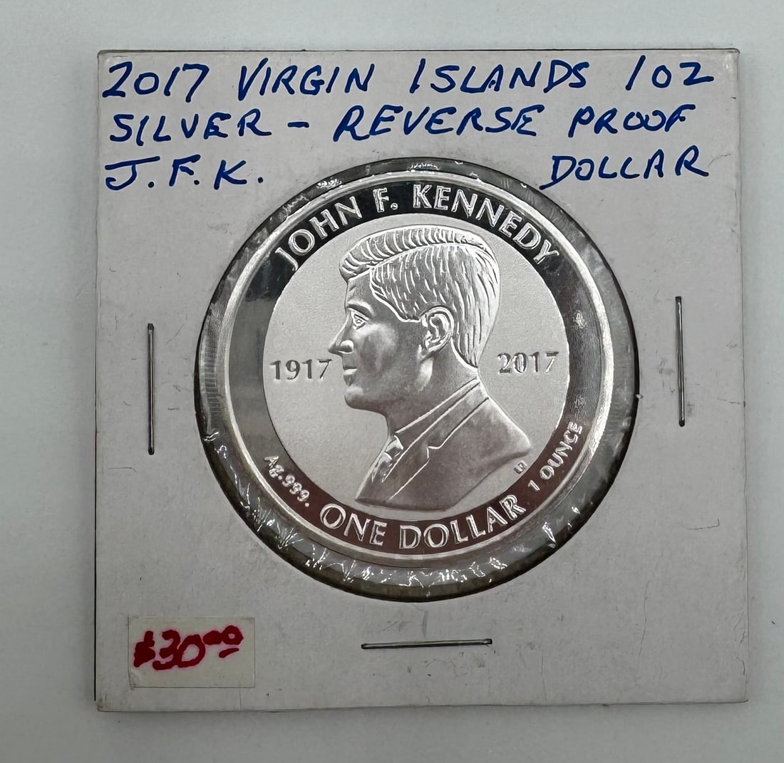 One Dollar John Kennedy Silver Coin (1 of 2)