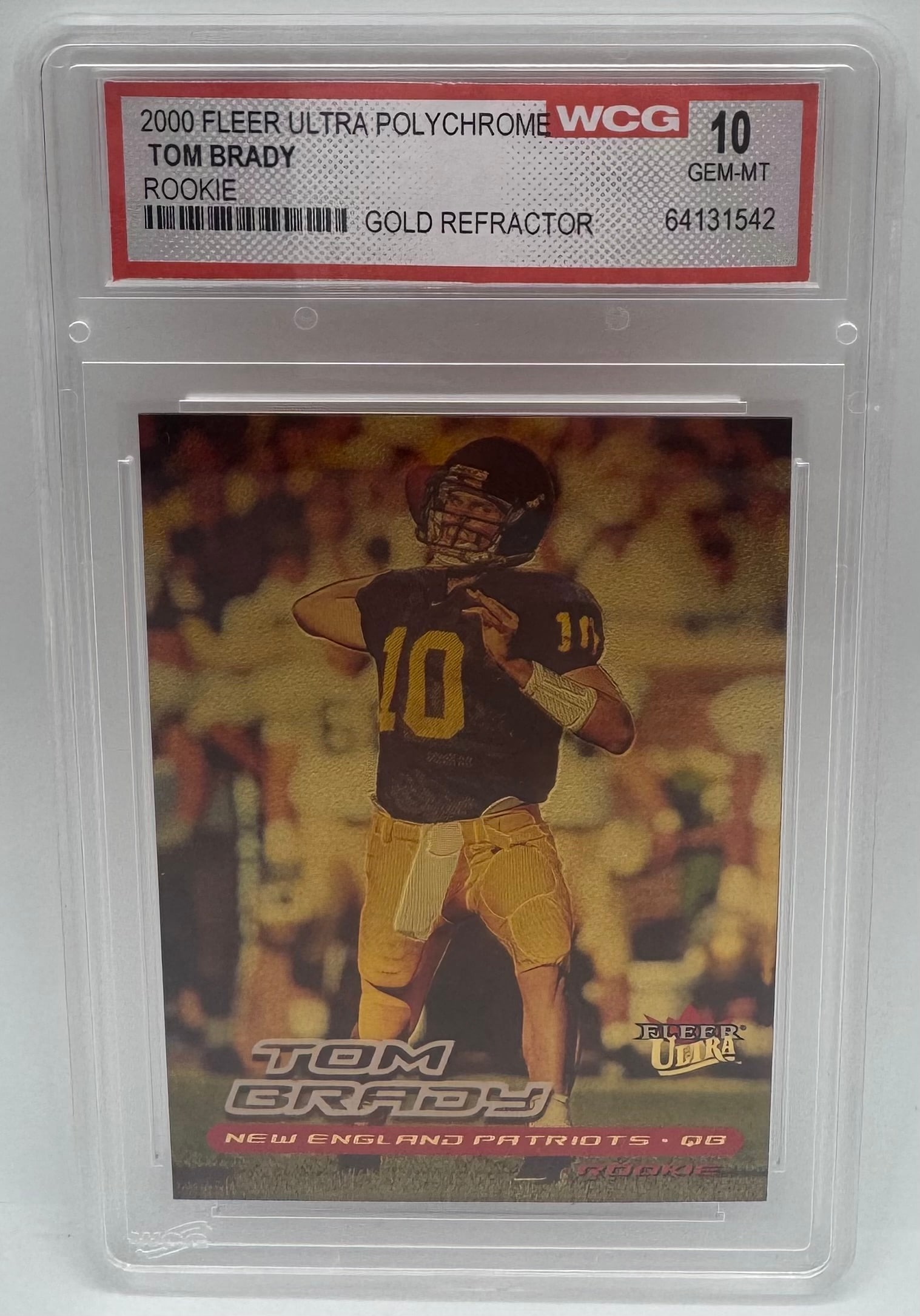 Tom Brady Rookie Gold Refractor (1 of 2)