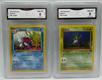 1999 Seaking And Oddish Pokemon Cards