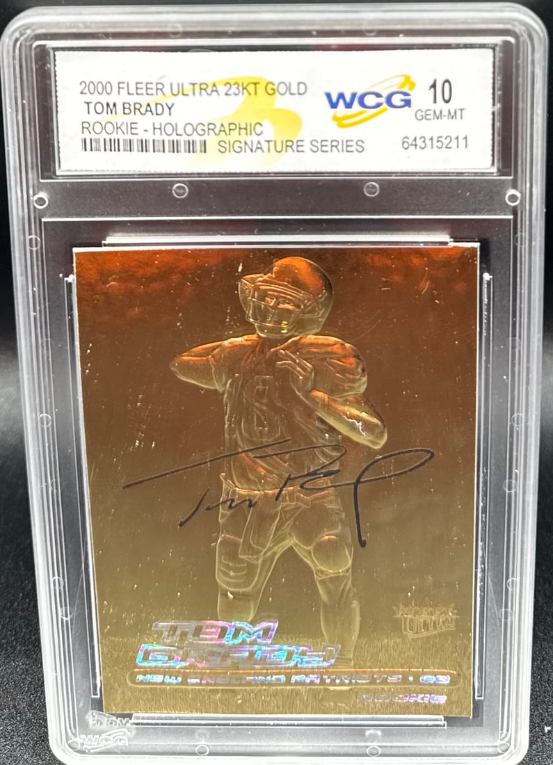 Tom Brady Rookie Holographic Signature Series: 2000 fleer Tom Brady Holographic Signature series Rookie Mint 10