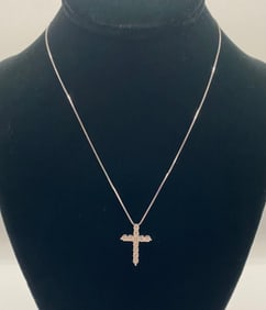 3MM Cross VVS Moissanite Necklace