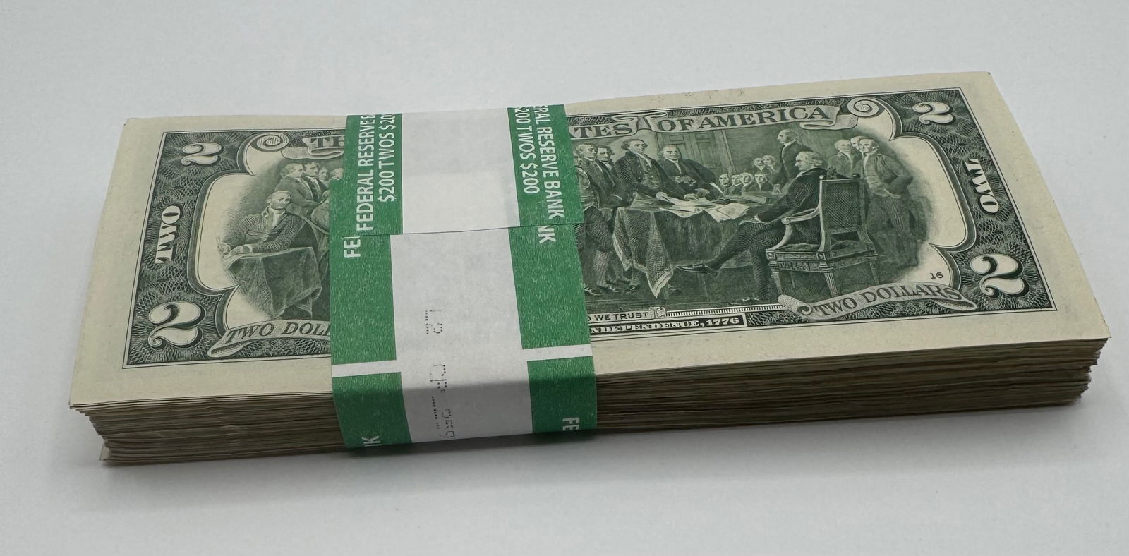 100 Two Dollar Bills Bundle (1 of 2)