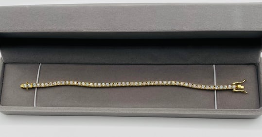 Yellow Gold Tennis VVS Bracelet
