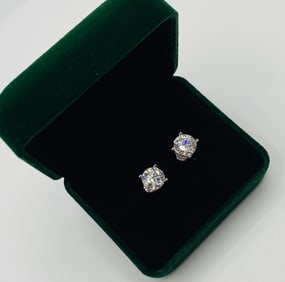 2 Carats VVS Moissanite Earrings