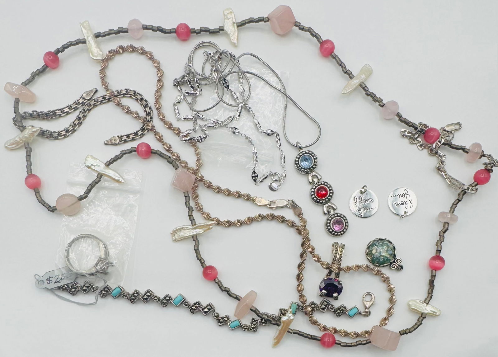Vintage Silver Lot Jewelry Gemstones (1 of 2)