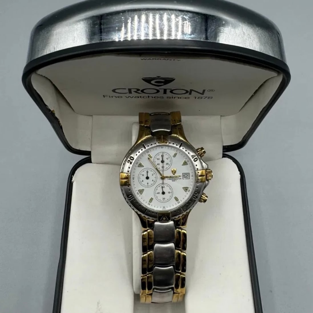 Croton Chronomaster Watch: Croton Chronomaster Watch And Its box