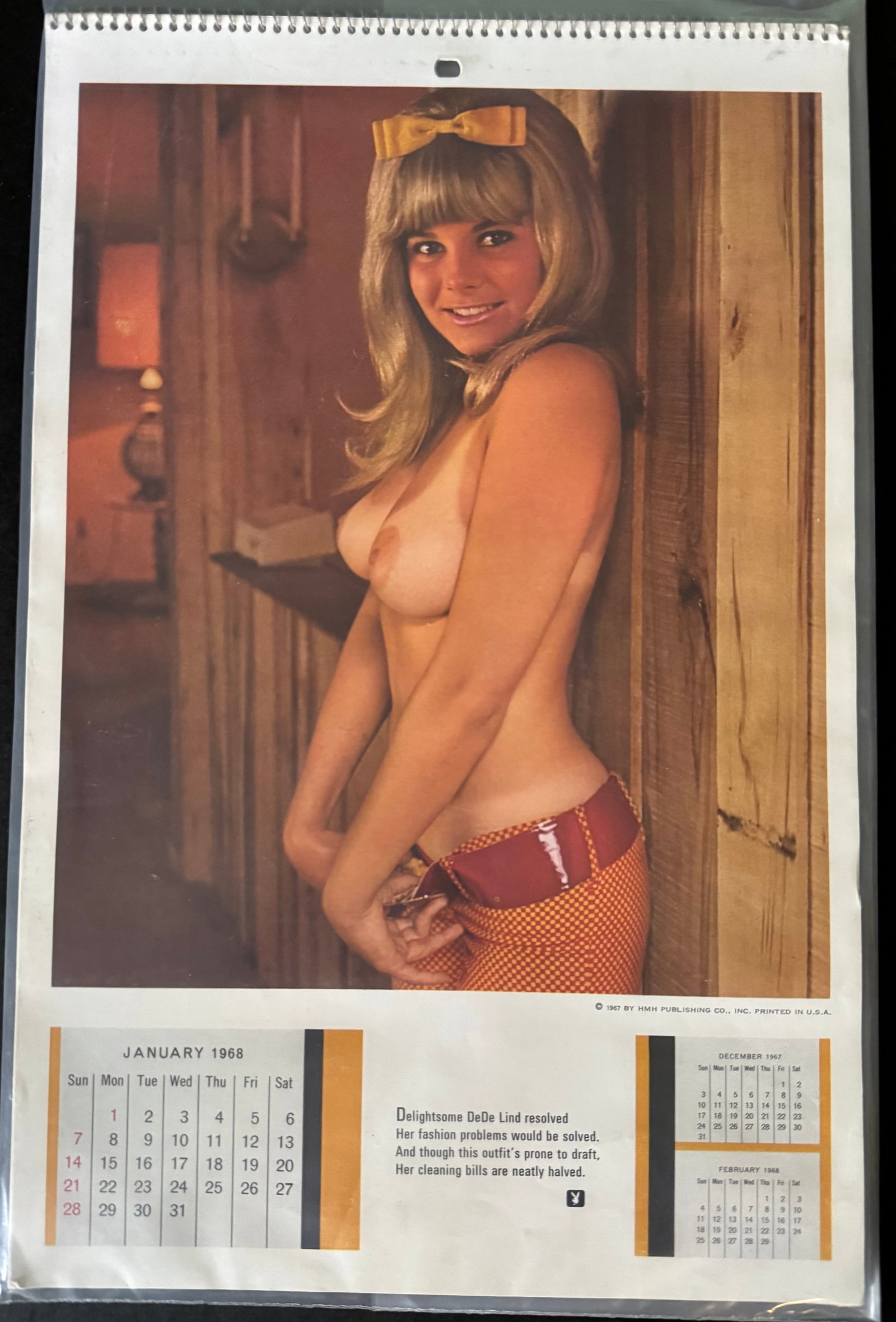1968 Playboy Models Calendar: 1968 Playboy ModelsCalendar complete pages January through December