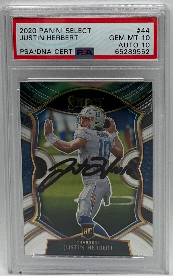 Justin Herbert Auto Rookie PSA DNA Certified (1 of 2)