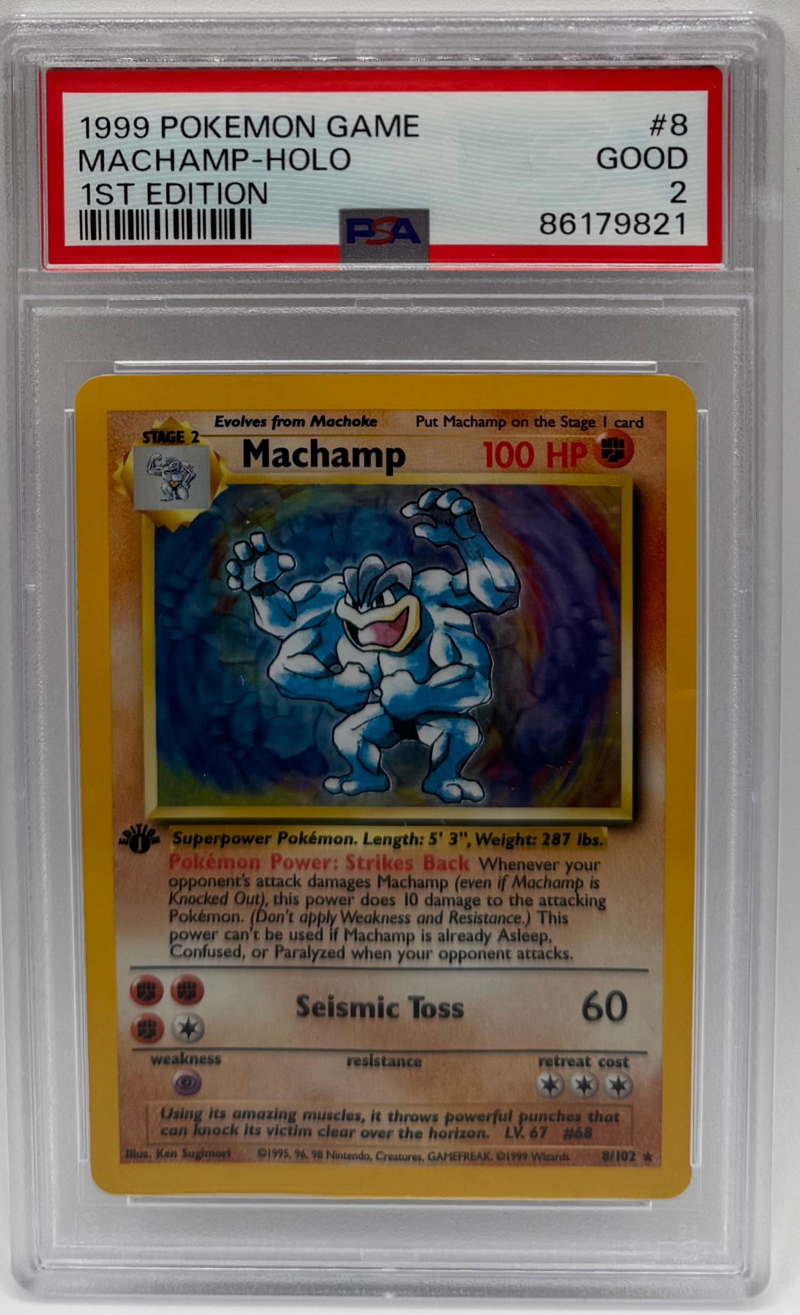 1999 Machamp Holo 1st Edition Pokemon (1 of 2)
