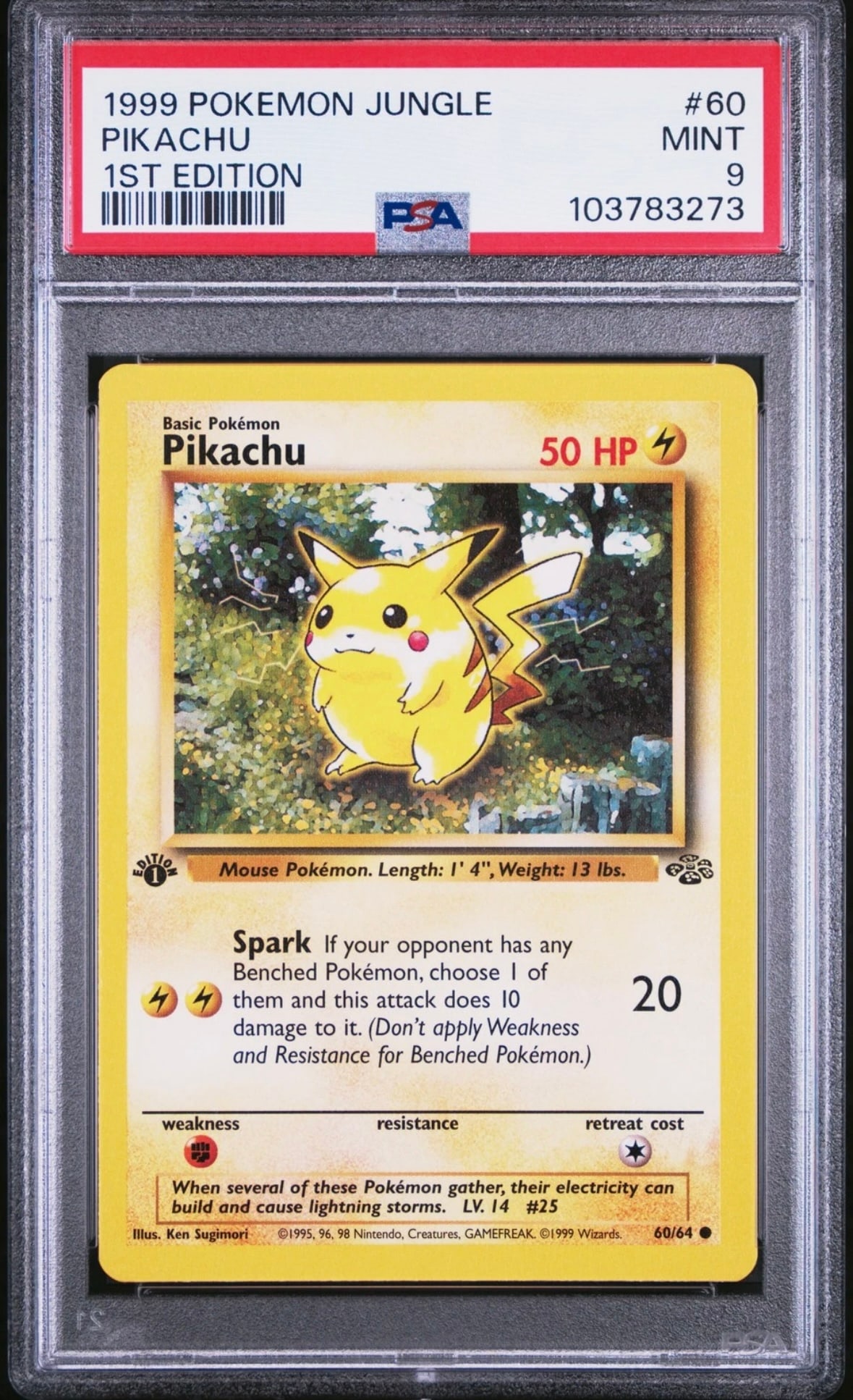 1999 Pikachu 1st Edition Pokemon PSA Card (1 of 2)
