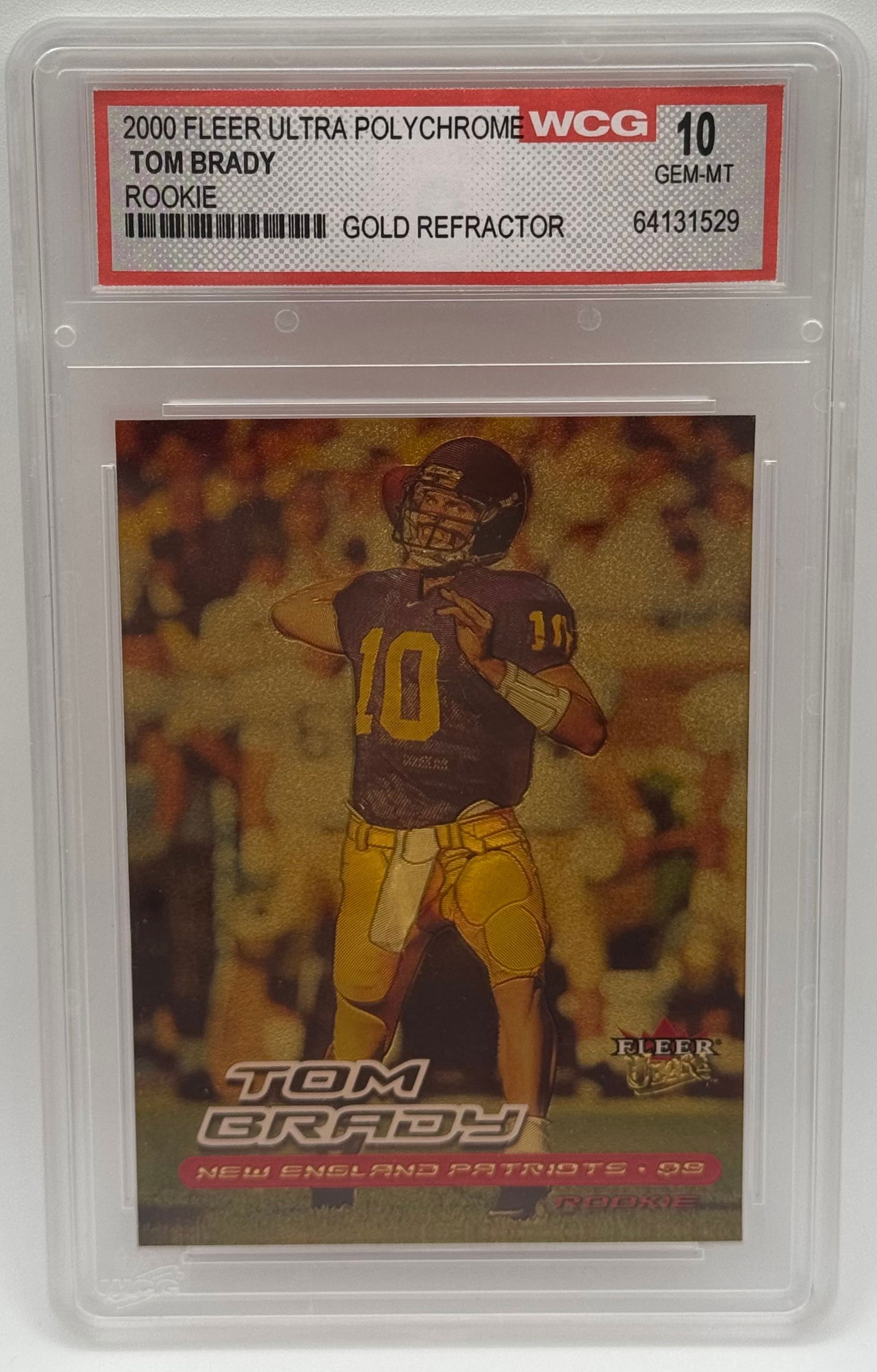 Tom Brady Gold Refractor Rookie (1 of 2)