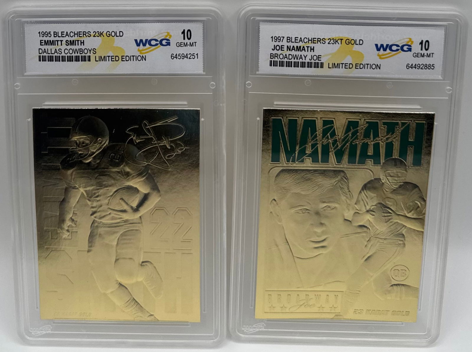 Emmitt Smith And Joe Namath Cards (1 of 2)
