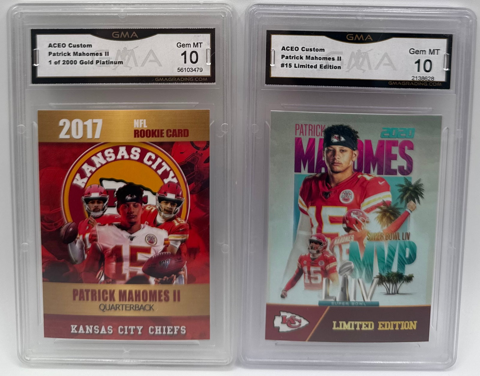 Patrick Mahomes Rookie Football Cards: Patrick Mahomes Rookie Football Cards Mint 10