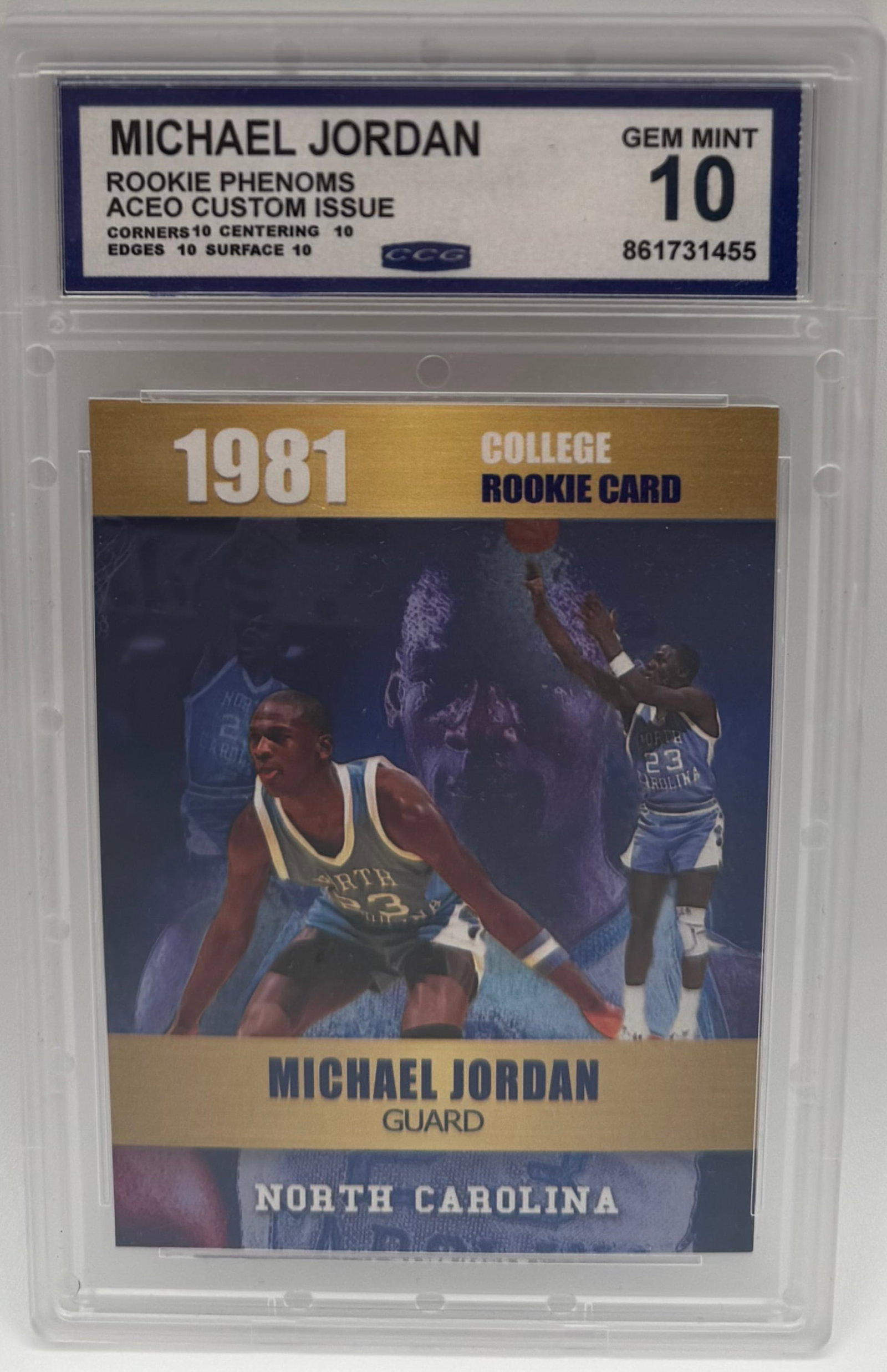 Michael Jordan Rookie Phenoms: Michael Jordan rookie Phenoms basketball card mint 10