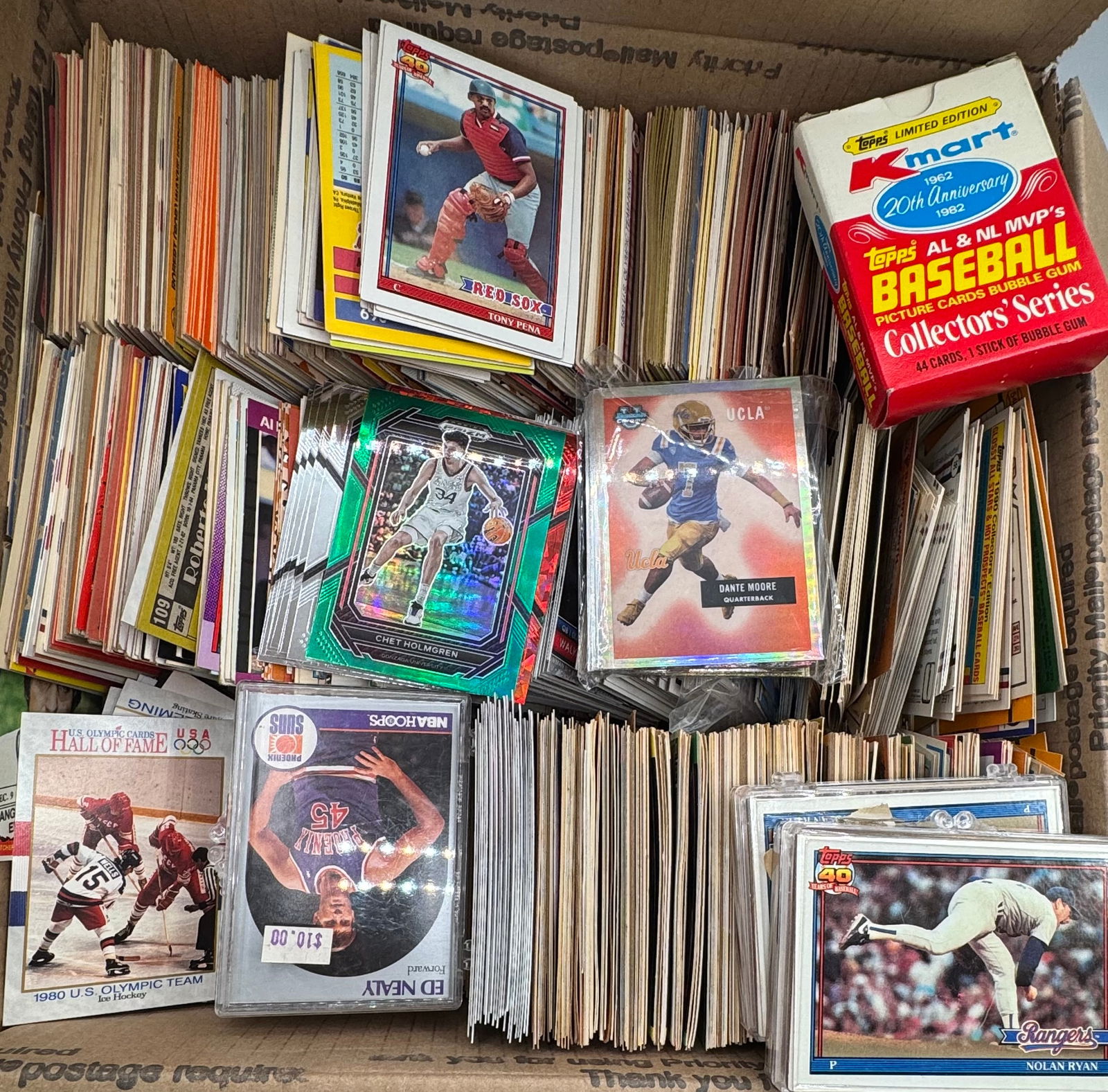 Big Box Of Baseball, Basketball, Football And Hockey Cards (1 of 3)