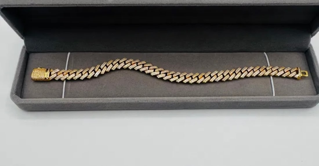 Yellow Gold Cuban Bracelet 8 Inches (1 of 3)
