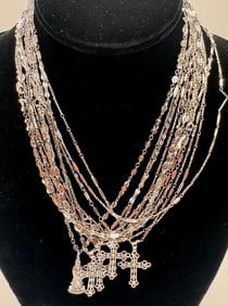 Silver Necklaces And Pendants Lot