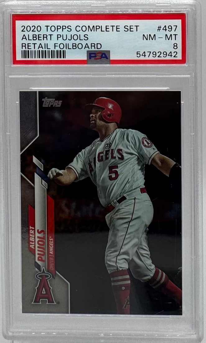 Albert Pujols Numbered /264: 2020 topps Albert Pujols Numbered /264 PSA 8 Retail Foilboard