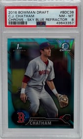 C. j. Chatham Chrome Sky Blue Refractor